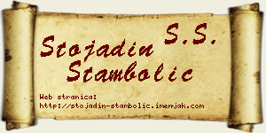 Stojadin Stambolić vizit kartica